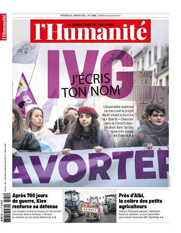 L’Humanite - 24 Janvier 2024