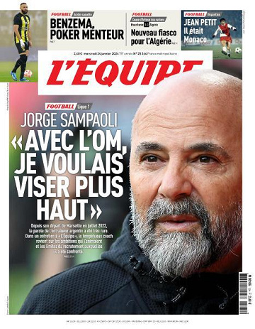 L’equipe du Mercredi 24 Janvier 2024