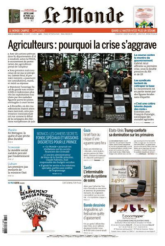Le Monde du Jeudi 25 Janvier 2024