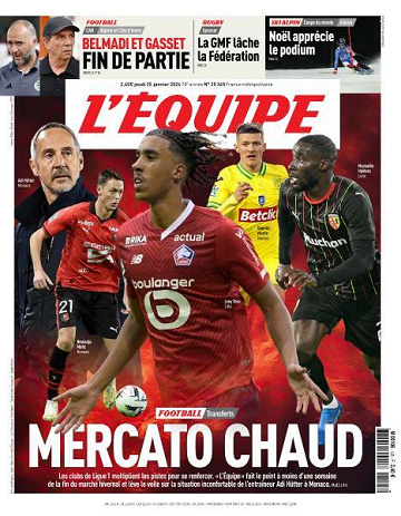 L’equipe du Jeudi 25 Janvier 2024