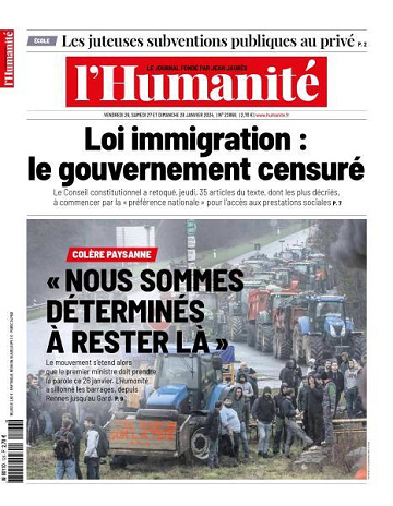 L’Humanite - 26-28 Janvier 2024