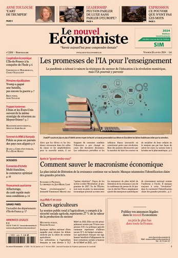 Le nouvel Economiste - 26 Janvier 2024
