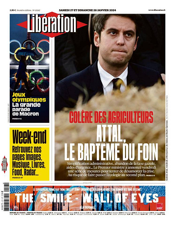 Libération du Samedi 27 et Dimanche 28 Janvier 2024