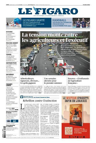 Le Figaro du Lundi 29 Janvier 2024