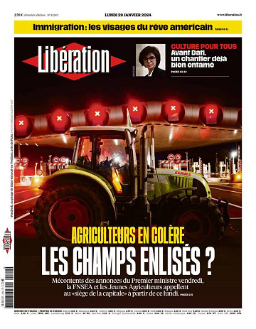 Libération du Lundi 29 Janvier 2024