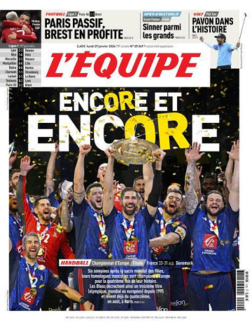L’equipe du Lundi 29 Janvier 2024