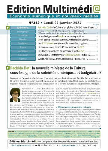 Édition Multimédia - 29 Janvier 2024