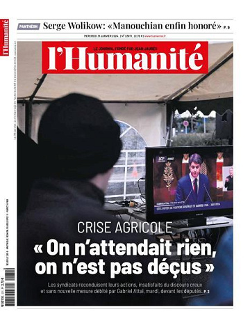 L’Humanite - 31 Janvier 2024