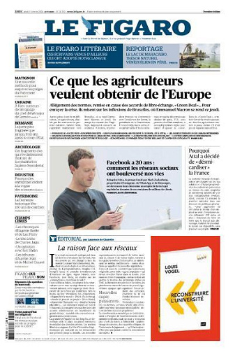 Le Figaro du Jeudi 1er Février 2024