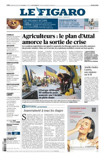 Le Figaro du Vendredi 2 Février 2024