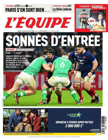 L’equipe du Samedi 3 Février 2024