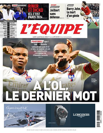 L’equipe du Lundi 5 Février 2024