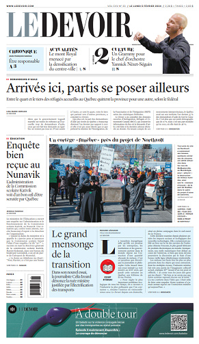 Le Devoir du Lundi5 Février 2024