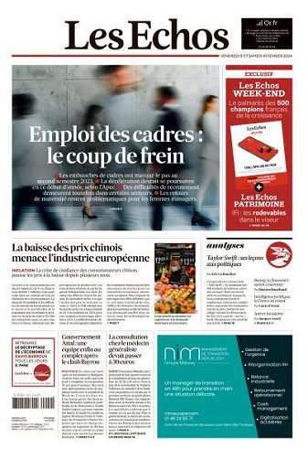 Les Echos du Vendredi 9 et Samedi 10 Février 2024