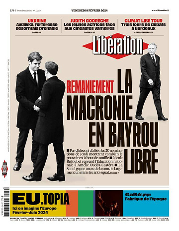 Libération du Vendredi 9 Février 2024