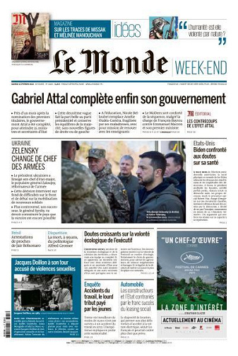Le Monde du Samedi 10 Février 2024
