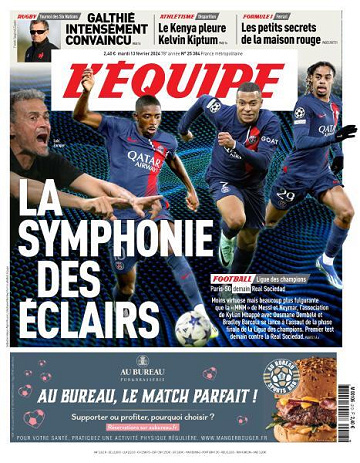 L’equipe du Mardi 13 Février 2024