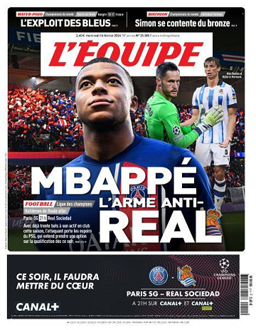 L’equipe du Mercredi 14 Février 2024