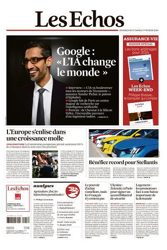 Les Echos du Vendredi 16 et Samedi 17 Février 2024