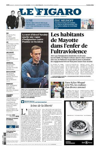 Le Figaro du Samedi 17 et Dimanche 18 Février 2024
