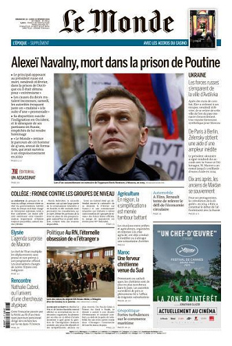 Le Monde du Dimanche 18 et Lundi 19 Février 2024