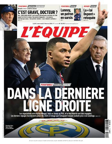 L’equipe du Mercredi 21 Février 2024