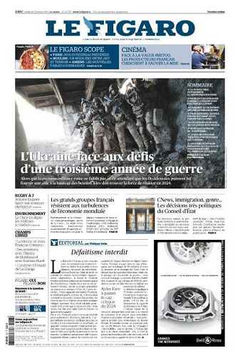 Le Figaro du Vendredi 23 Février 2024