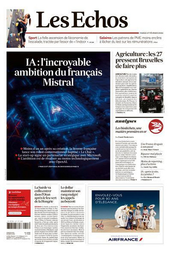 Les Echos du Mardi 27 Février 2024