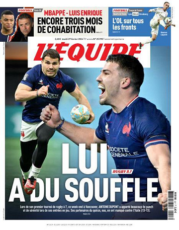 L’equipe du Mardi 27 Février 2024