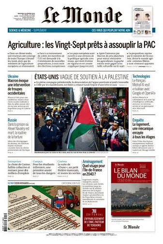Le Monde du Mercredi 28 Février 2024