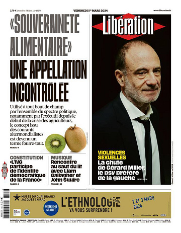 Libération du Vendredi 1er Mars 2024
