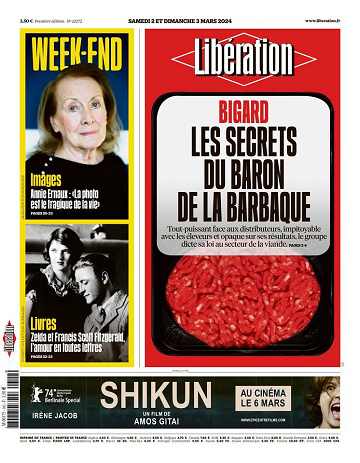Libération du Samedi 2 et Dimanche 3 Mars 2024