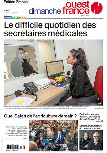 Ouest-France Édition France du Dimanche 3 Mars 2024