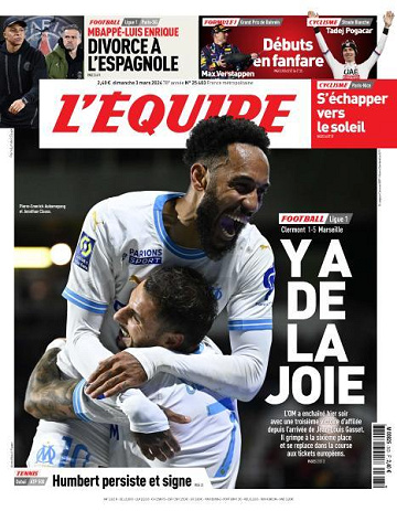 L’equipe du Dimanche 3 Mars 2024
