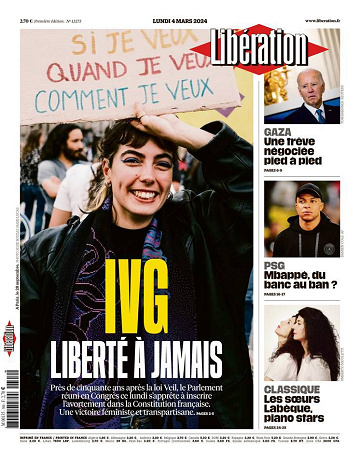 Libération du Lundi 4 Mars 2024