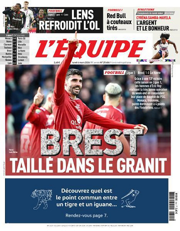 L’equipe du Lundi 4 Mars 2024