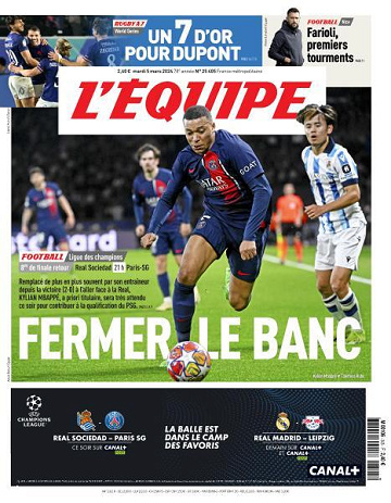 L’equipe du Mardi 5 Mars 2024