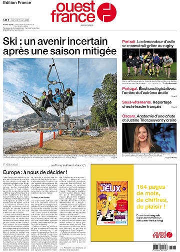 Ouest-France Édition France du Samedi 9 Mars 2024