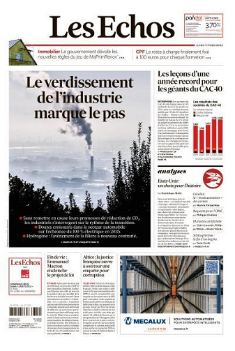 Les Echos du Lundi 11 Mars 2024