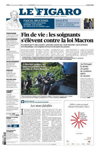 Le Figaro du Mardi 12 Mars 2024
