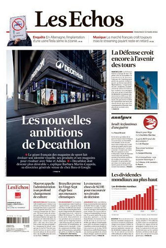 Les Echos du Mercredi 13 Mars 2024