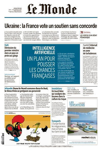 Le Monde du Jeudi 14 Mars 2024