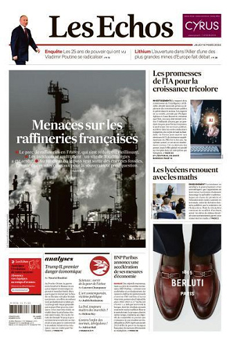 Les Echos du Jeudi 14 Mars 2024
