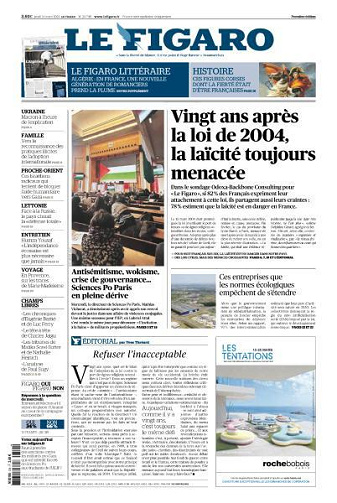 Le Figaro du Jeudi 14 Mars 2024