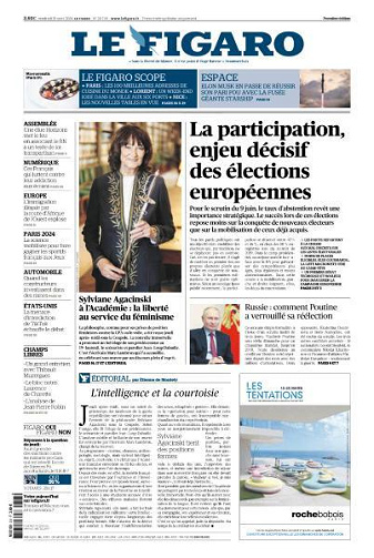 Le Figaro du Vendredi 15 Mars 2024
