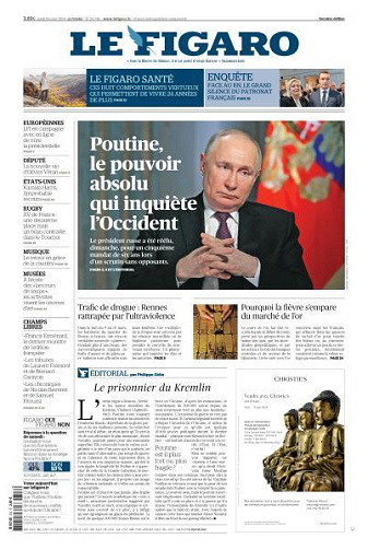 Le Figaro du Lundi 18 Mars 2024