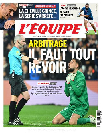 L’equipe du Mardi 19 Mars 2024