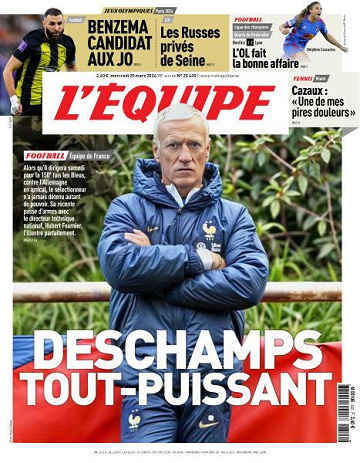 L’equipe du Mercredi 20 Mars 2024