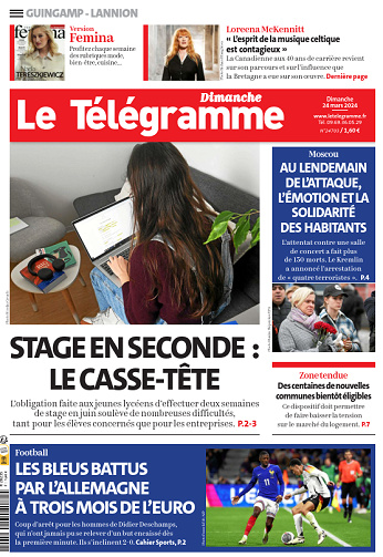 Le Télégramme (8 Éditions) du Dimanche 24 Mars 2024