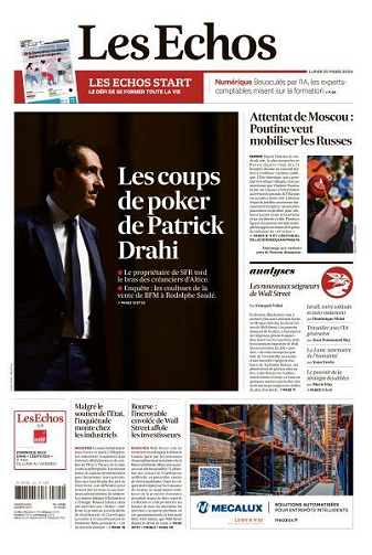 Les Echos du Lundi 25 Mars 2024